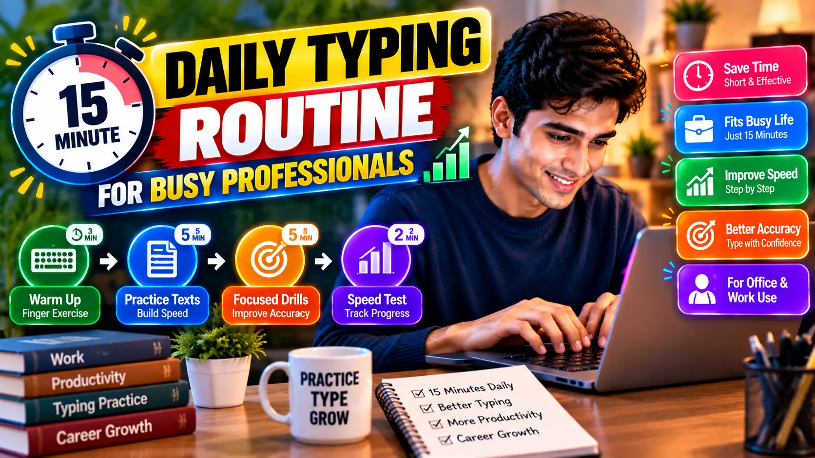 15-Minute Daily Typing Routine for Professionals