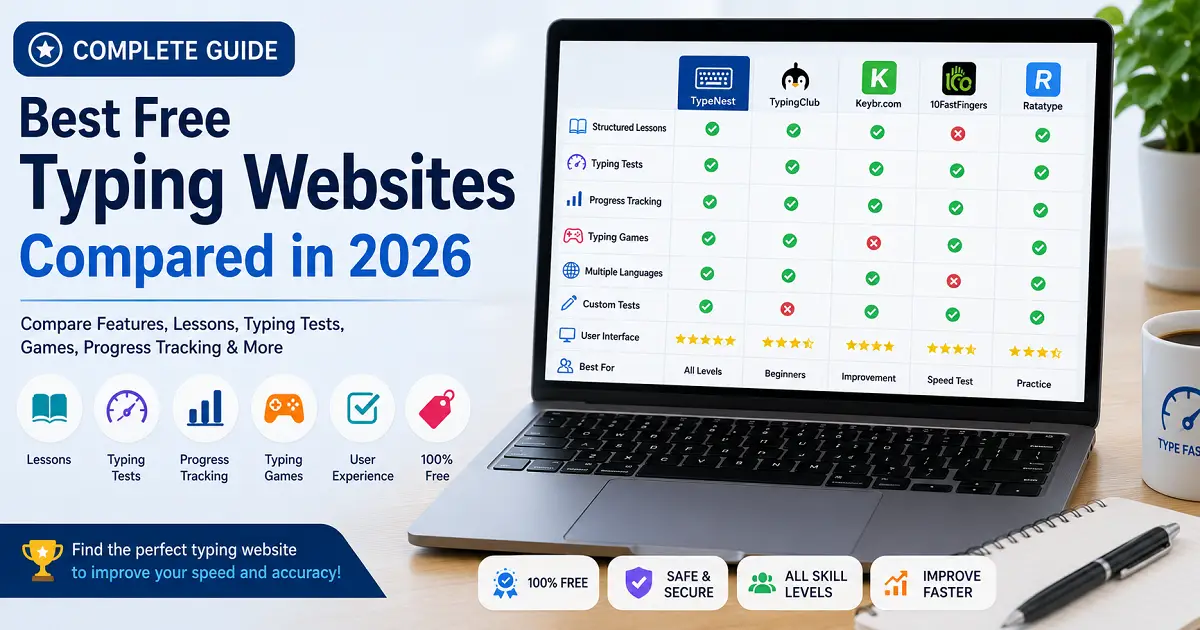 Best Free Typing Websites Compared in 2026