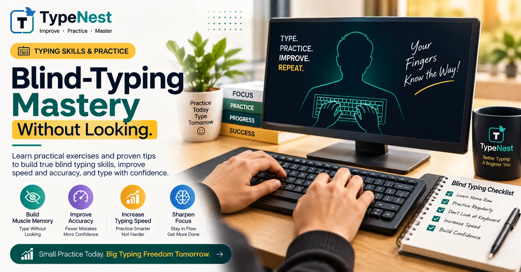 Master Blind Touch Typing Without Looking