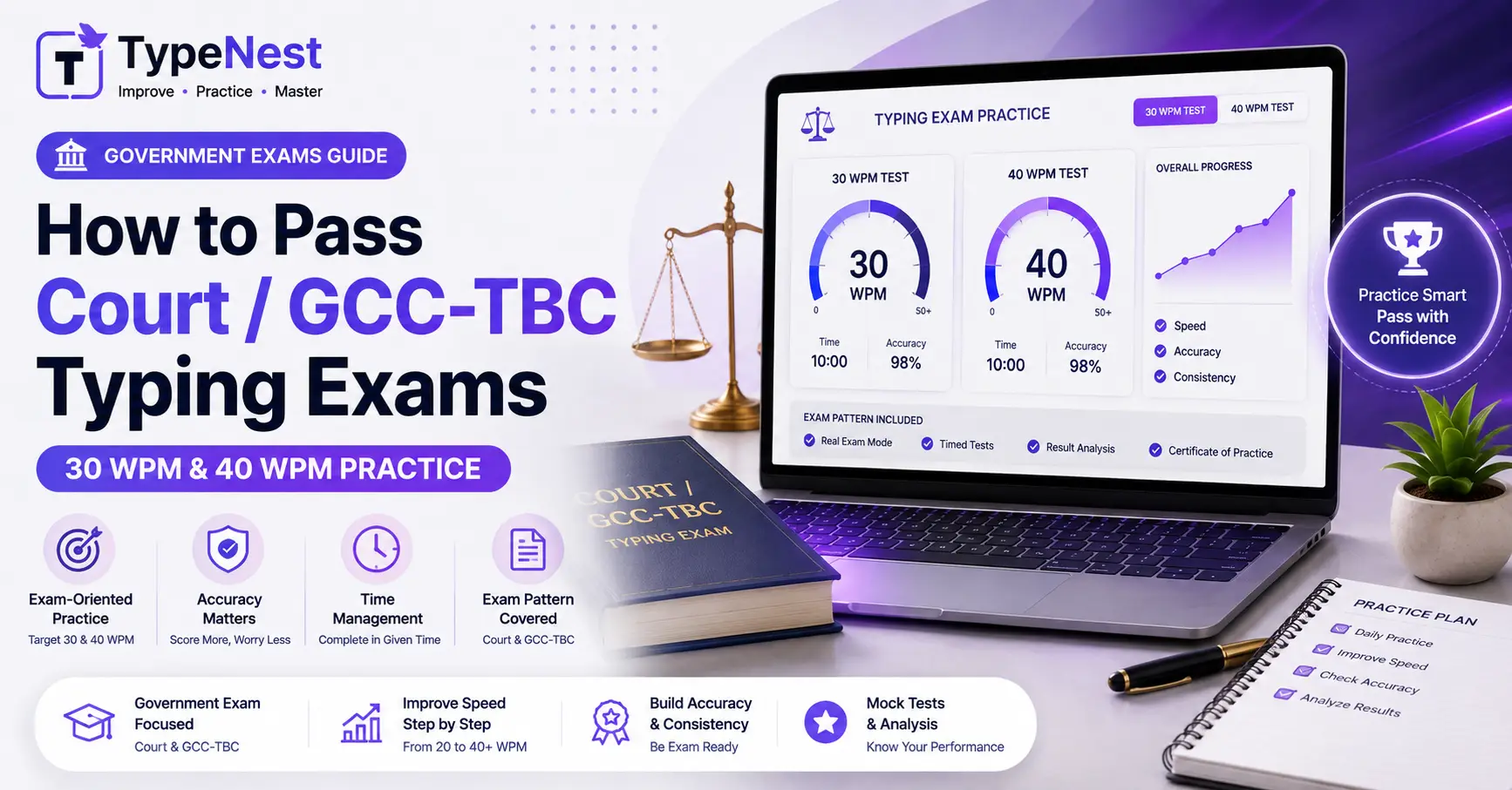 How to Pass Court and GCC-TBC Typing Exams Guide