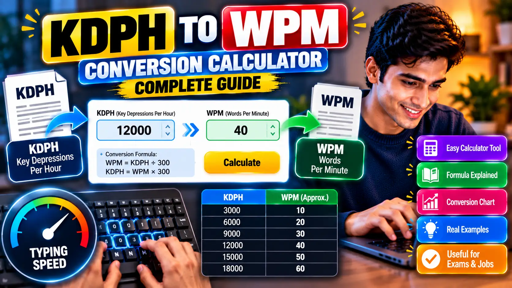 KDPH to WPM Conversion Calculator and Guide