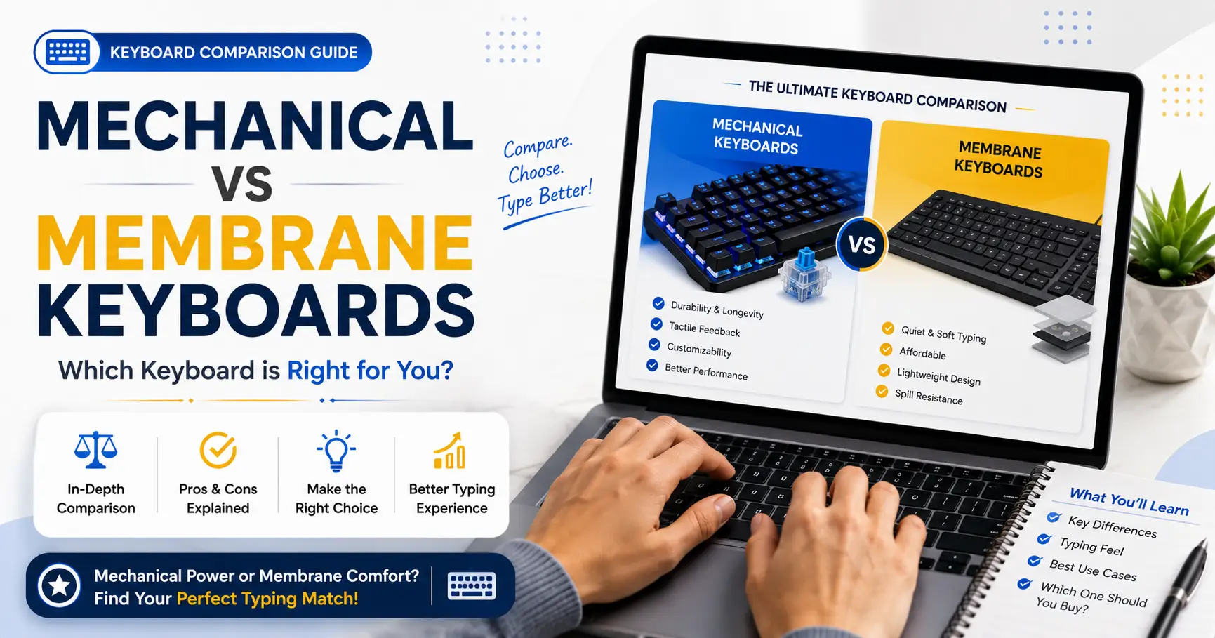 Mechanical vs. Membrane Keyboards: Which is Best for Typing?