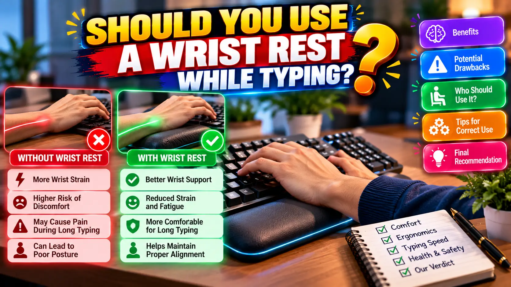 Should You Use a Wrist Rest While Typing