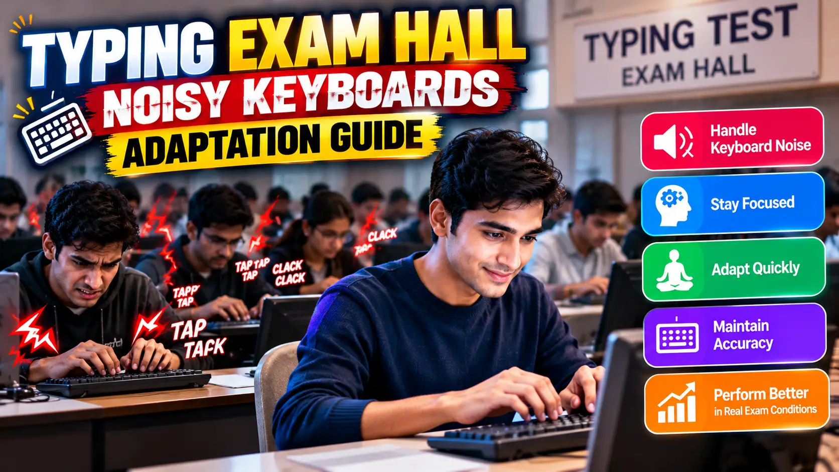 Handle Stiff and Noisy Keyboards in Exam Centers